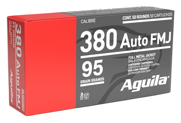 Aguila 95gr .380 ACP FMJ 50 rds