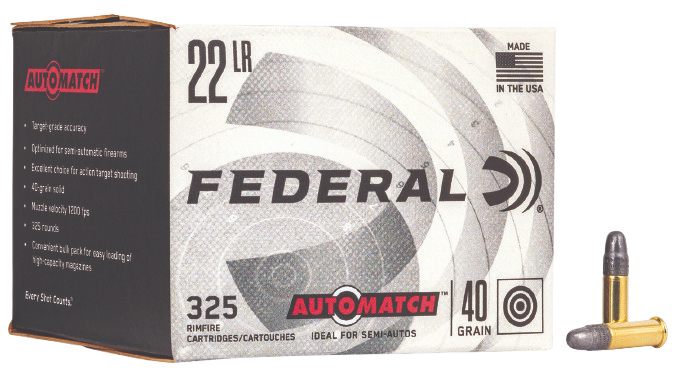 Federal Champion Training Auto Match .22 LR 40 grain Lead Round Nose 325/box