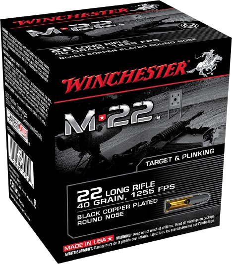 Winchester M22 .22 LR 40gr Round Nose 500 Rounds